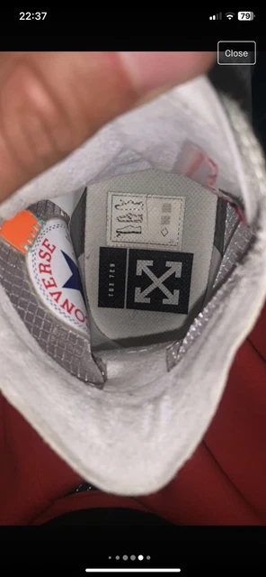 Off white converse 4.5 hotsell