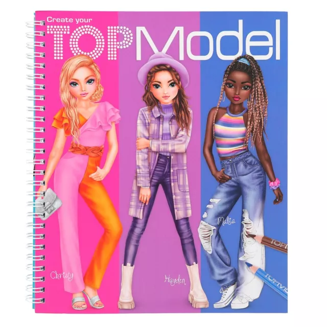 Create your TOPModel Malbuch Designbuch Kreativbuch Malheft Top Model Depesche