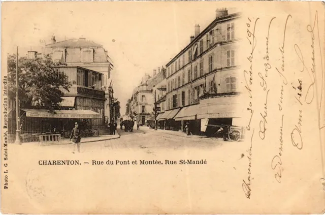 CPA AK Charenton Rue du Pont et Montee Rue St-Mande FRANCE (1282294)