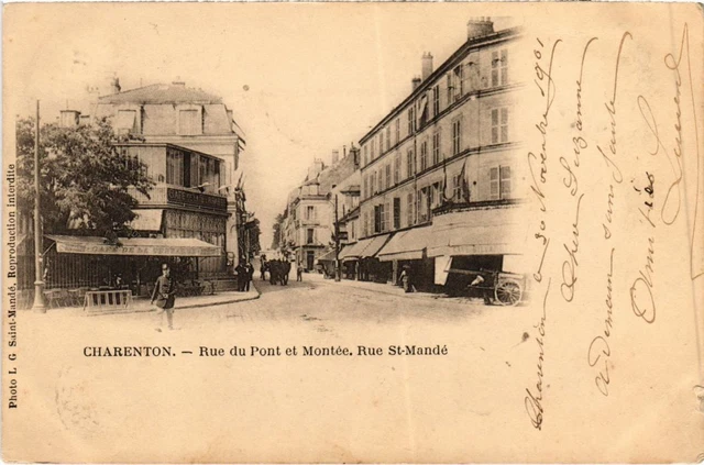 CPA AK Charenton Rue du Pont et Montee Rue St-Mande FRANCE (1282294)