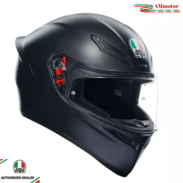 Casque Agv K1 S Matt Black Intégral De Moto Taille L 59 60 HELMET E02206 Noir