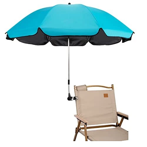 Chair Umbrellas with Universal Adjustable Clamp,Clip on Parasol Sun Shade for