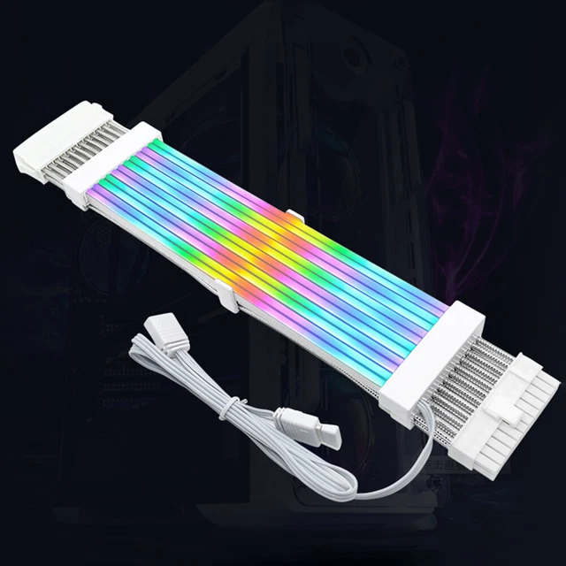 Alimentatore 650w AsiaHorse Cavi Sleeve 16AWG Per Alimentatore PC | Management Cavi | Bianco | 24 Pin, GPU, CPU | 30 Cm Cavi Sleeve PC 16AWG - Foto 7