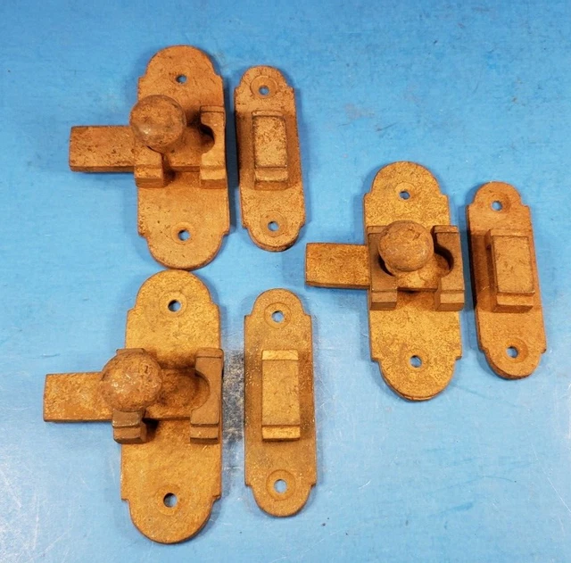 Sliding Bolt Latch Lock Cabinet Cupboard Gate 2" OAW x 3.25" Long Flush Mount 2