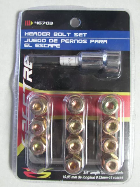 46703 Spectre Header Bolt Set 3/4" Length 3/8"-16 Threads Qty:11 Opened, Used 1