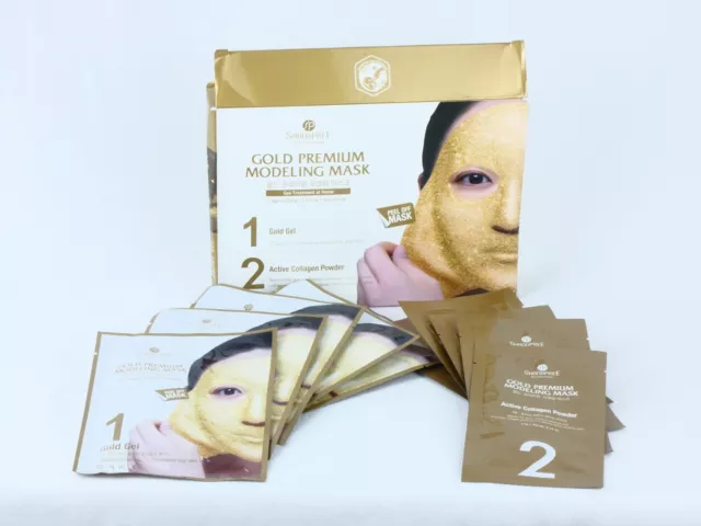 Facial Masks Gold Gel Collagen Spa Care System 5 Sets in Box S. Korea Shangpree