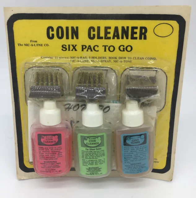 Nic A Pac Complete Coin Cleaner Cleaning Combo Kit Set A Tone Lene Rag Spray New