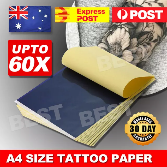 100 Tattoo Stencil Transfer Paper Spirit Thermal Carbon Tracing Copier Supplies