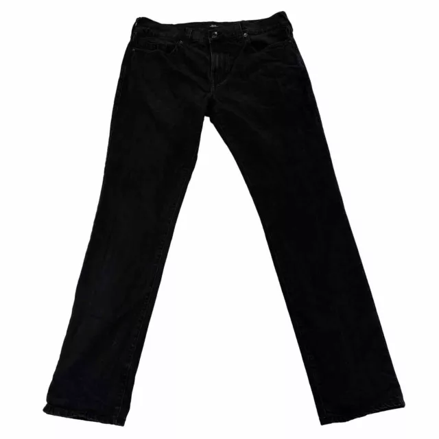 True Religion Mens Jeans 36x33 Rocco Relaxed Skinny Fit Black Stretch Denim