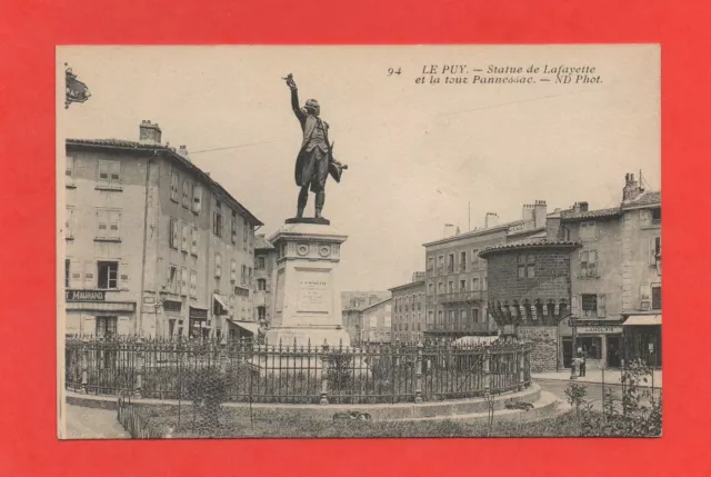 LE PUY - Statue de Lafayette et la tour Pannessac  (J8334)