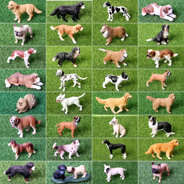 Animal Model Figures Retriever Collie Terrier Boxer ST Bernard Dog Home Decors