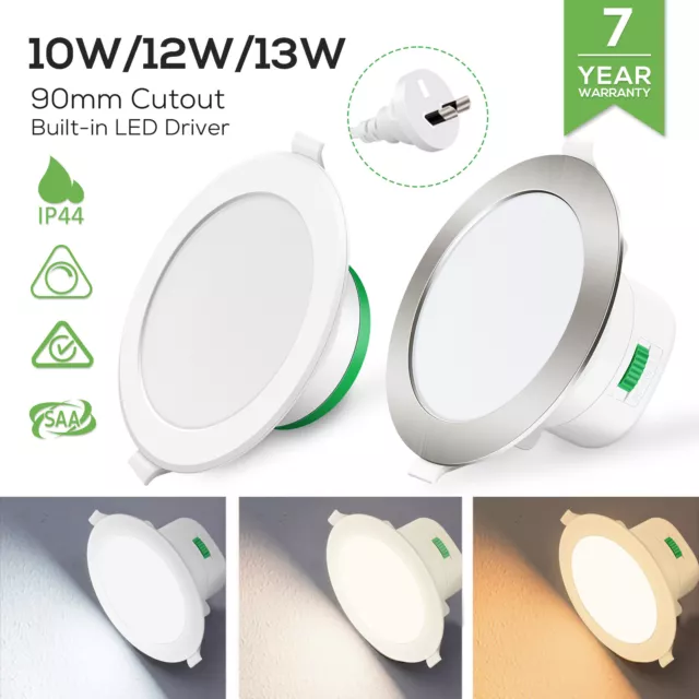 10W/12W/13W LED Downlight Kit 90mm Cutout DIM/NON-DIM CCT Color Changeable IP44