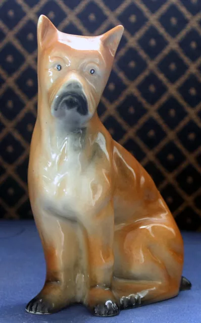 VTG Boxer Dog Figurine 6" Tall