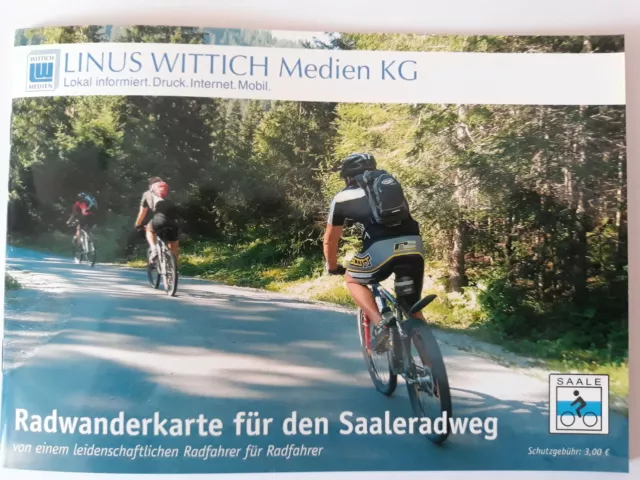 Radkarte Saaleradweg Radwanderkarte mit QR Code Linus Wittich Verlag Neu! Saale