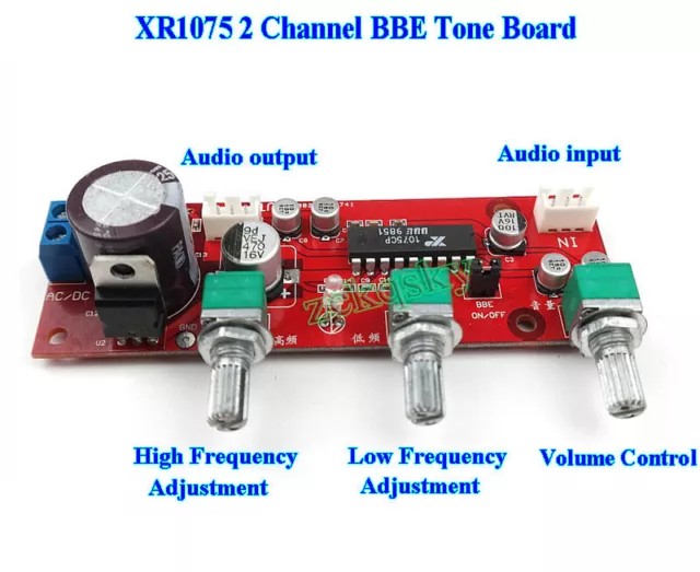 XR1075 2 Channel BBE Tone Board Volume Control Audio Processor Exciter Module