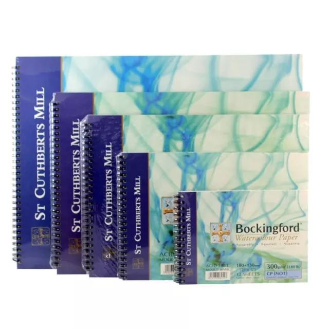 Bockingford cold pressed watercolour artists Pads 300gsm 140lbs 12 sheets