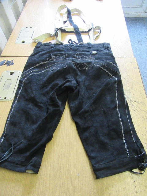 Pantaloni In Pelle Trachten Vintage Austriaci Octoberfest Pantaloni In Pelle Uk 35" Pantaloni In Pelle Trachten Vintage Austriaci Octoberfest Pantaloni In Pelle Uk 35"