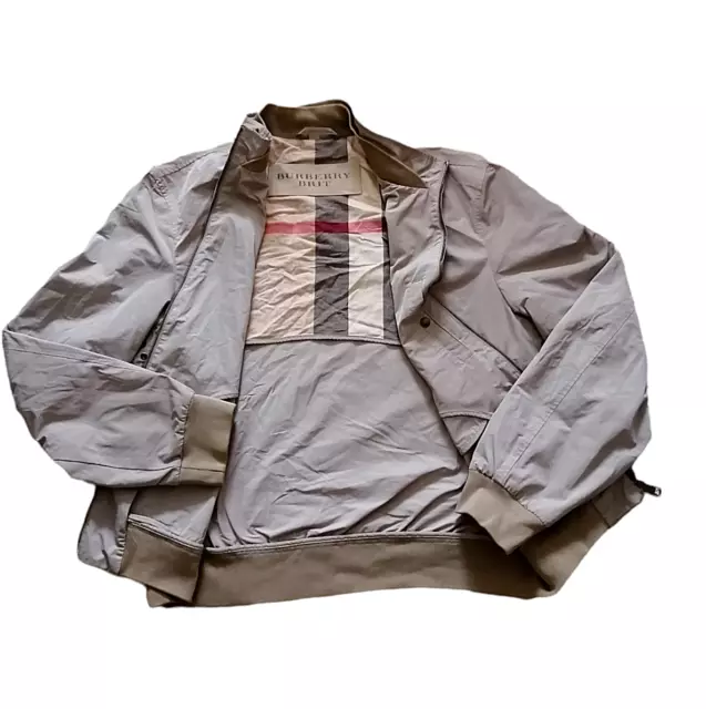 Burberry Brit men Khaki Beige Nova Check Bomber Jacket Size XL