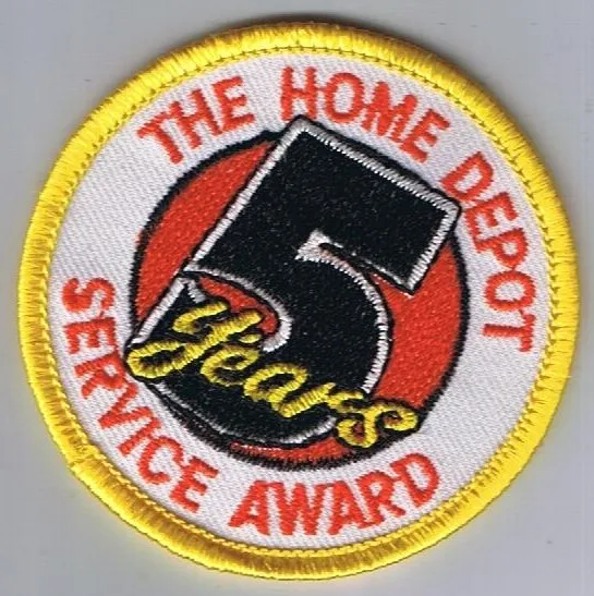 Home Depot Patch 5 Years Service Award 2 1/2" Diameter