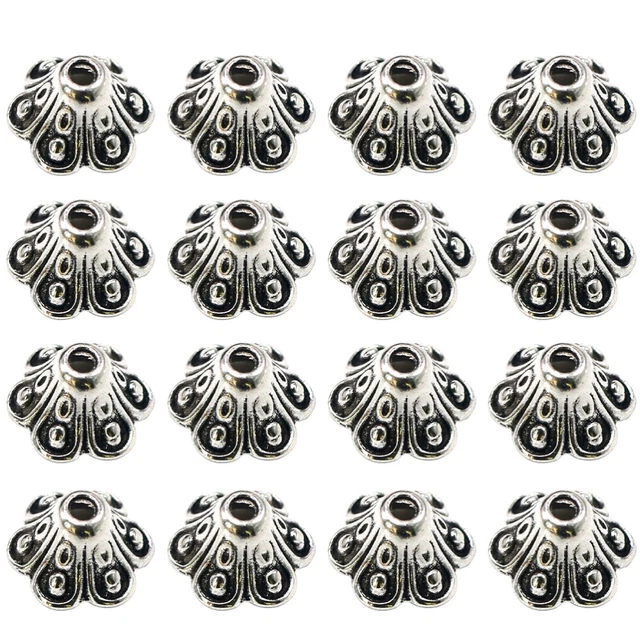 100 Stück Legierung Lily Hut Perlen Anhänger Armband Ohrringe Zubehör DIY Handwe