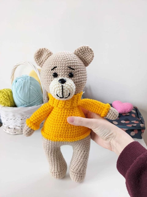 Doudou Crochet Fait Main amigurumi Peluche Ours