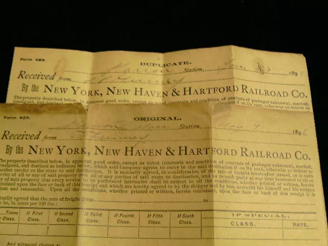 R725 1895 -96 New York New Haven Hartford Railroad LOT