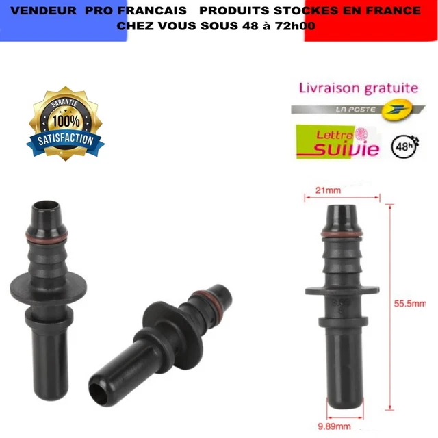 Raccord Connecteur Pour Durite Essence - Diamètre 9,89 Mm - Marque RMA