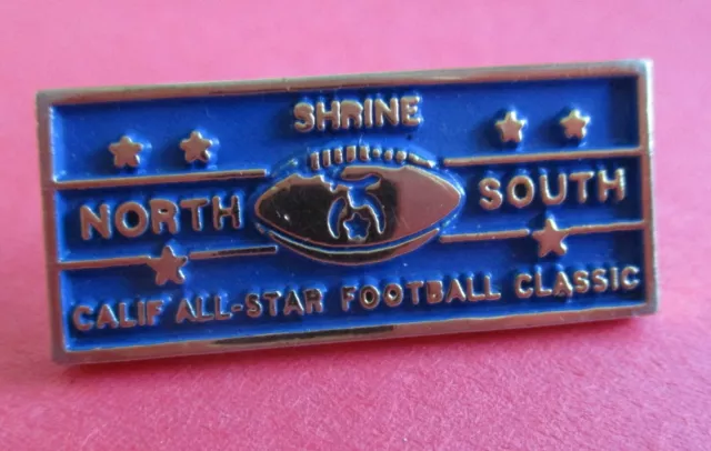Shrine North South California All Star Football Classic Sports Lapel Pin