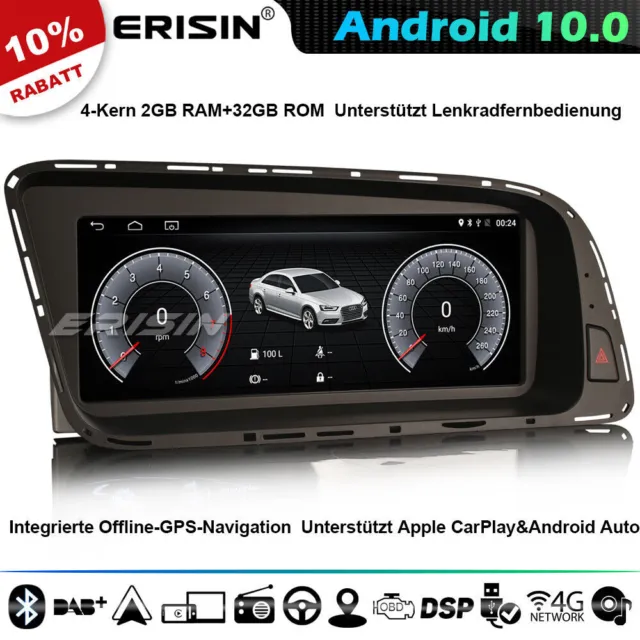 32GB 8.8" DAB+Android 10 Audi Q5 Autoradio GPS Navi IPS CarPlay Canbus 4G SWC BT