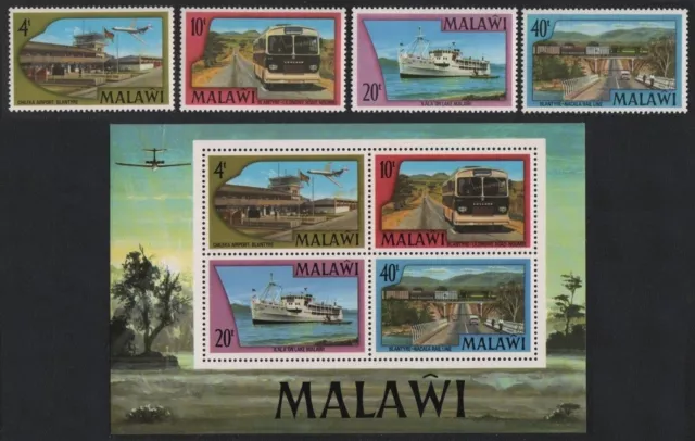 Malawi 1977 - Mi-Nr. 281-284 & Block 48 ** - MNH - Transport