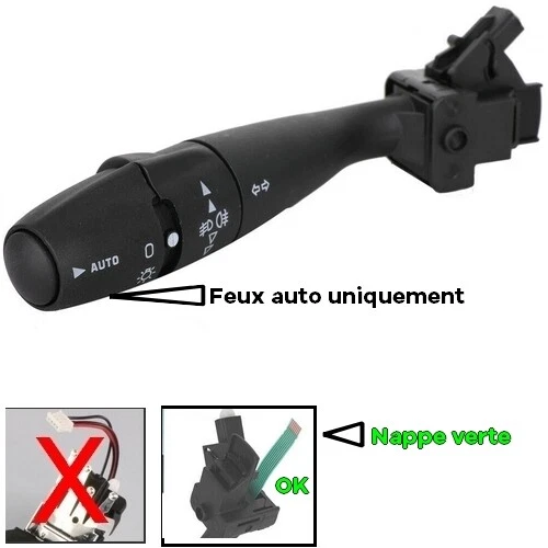 Commutateur Commodo Colonne Direction Clignotants Feux - Compatible Clio II Kangoo Master Trafic
