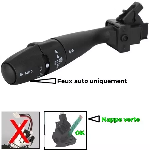 Commodo Phares Feux auto Clignotants Peugeot 1007 206 207 307 406 407 Partner
