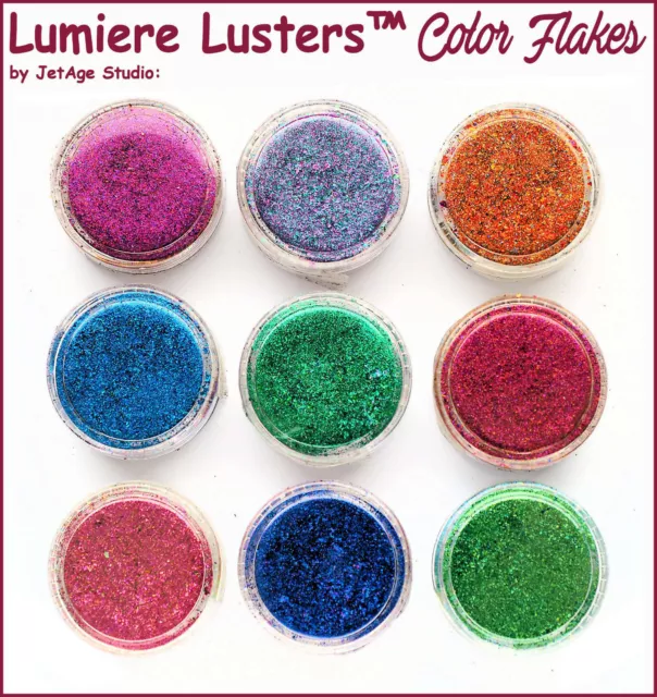 JetAge Lumiere Lusters™ COLOR FLAKES (Polymer Clay Flakes, Nail Art - ca 3g/3ml)