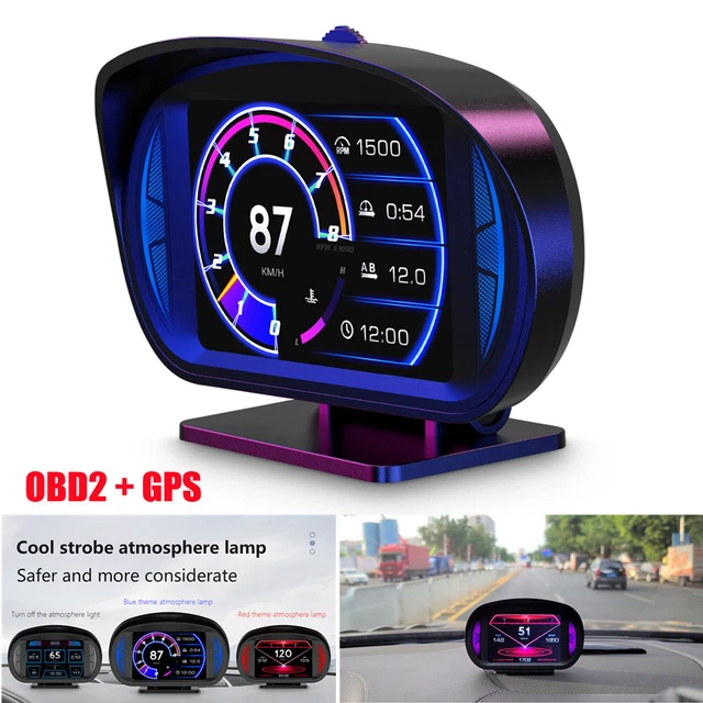 Inclinomètre HUD Moto & 4x4 – Écran Couleur GPS Double Canal – Alarme Pente – Angle Roulis / Tangage