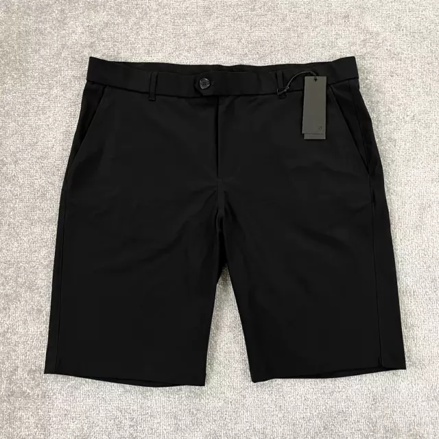 Pantalones Cortos GREYSON para Hombre Talla 38 x 10" MONTAUK Pastor Negro Chino Elastizado Golf NUEVOS