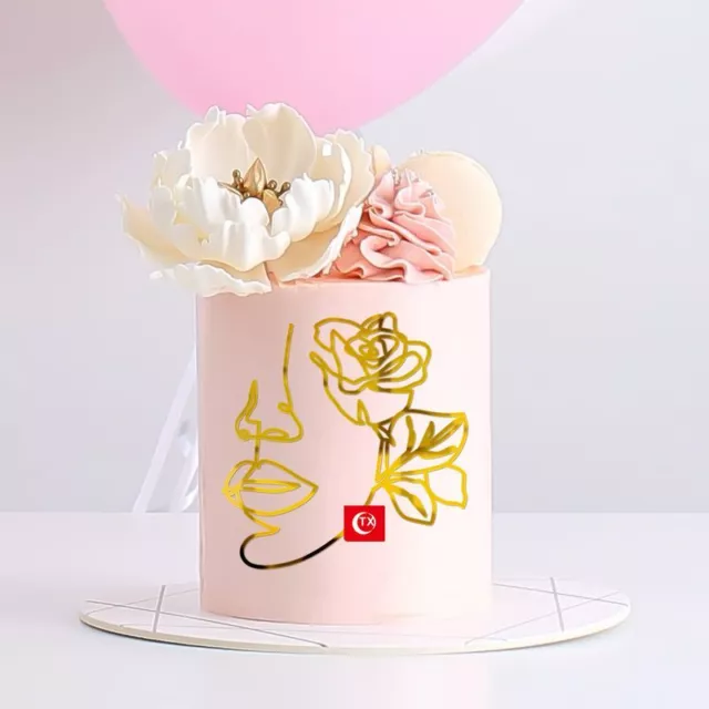 GÂTEAU D'ANNIVERSAIRE TOPPER Lady Face Cake Decor Acrylique EUR 4,64 -  PicClick FR
