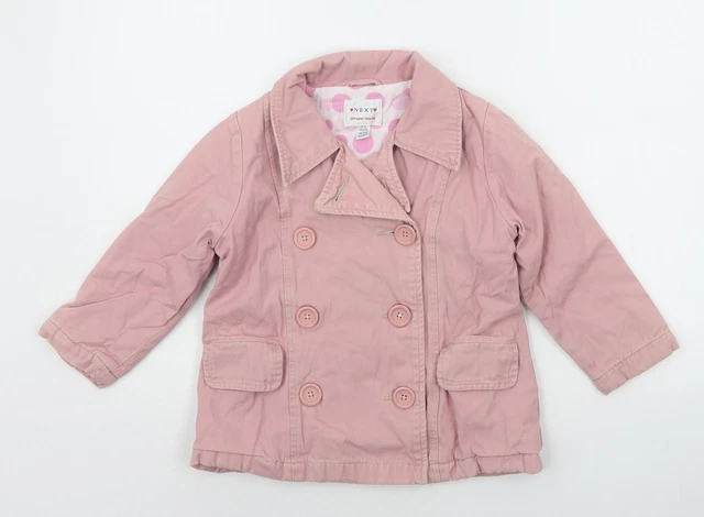 Cappotto giacca rosa bambina Next taglia 3-4 anni bottone