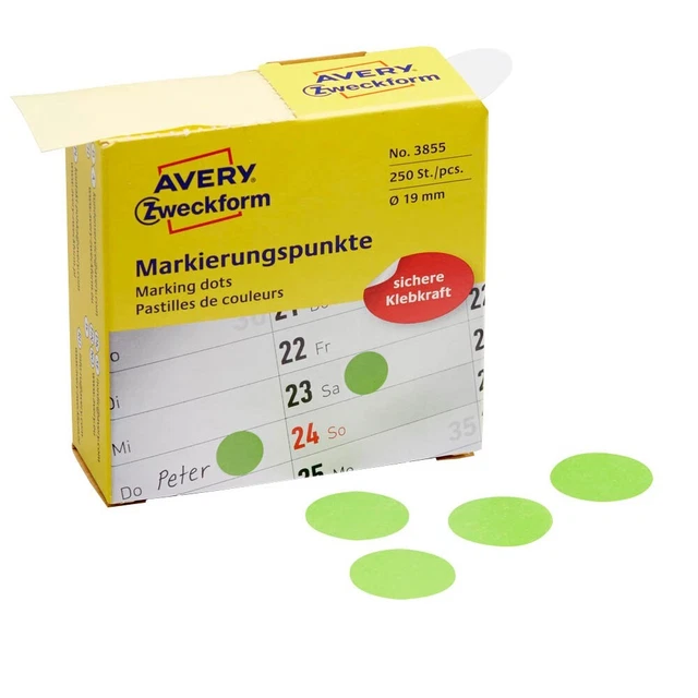 AVERY Zweckform Klebepunkte 3855 grün Ø 19,0 mm