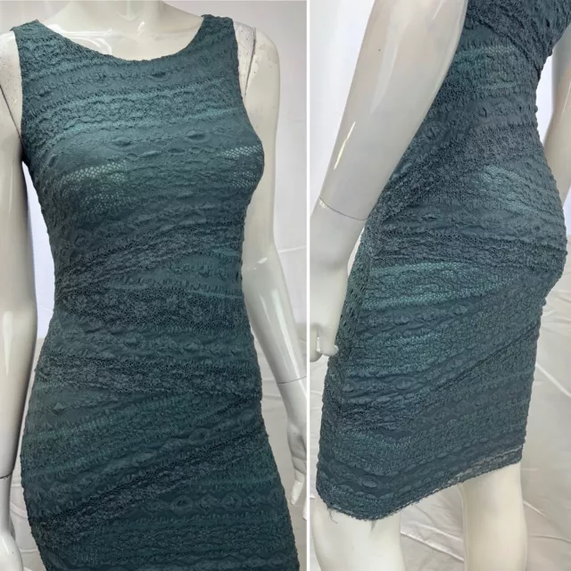 Bailey 44 XS Grey Lace Sleeveless Bodycon Column Layered Dress Anthropologie 3