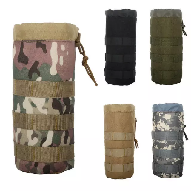 Tactical Molle Water Bottle Bag Outdoor Military Hiking Belt Holder Kettle Pouch