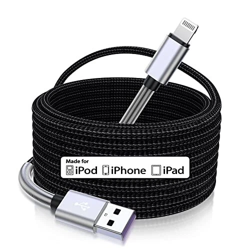 15 Ft Extra Long Iphone Charger Cord, [Apple Mfi Certified] Iphone Charging Cabl
