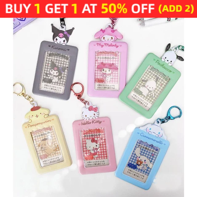 CUTE SANRIO PHOTOCARD ID Card Holder Cover Name Tag Keychain Phone