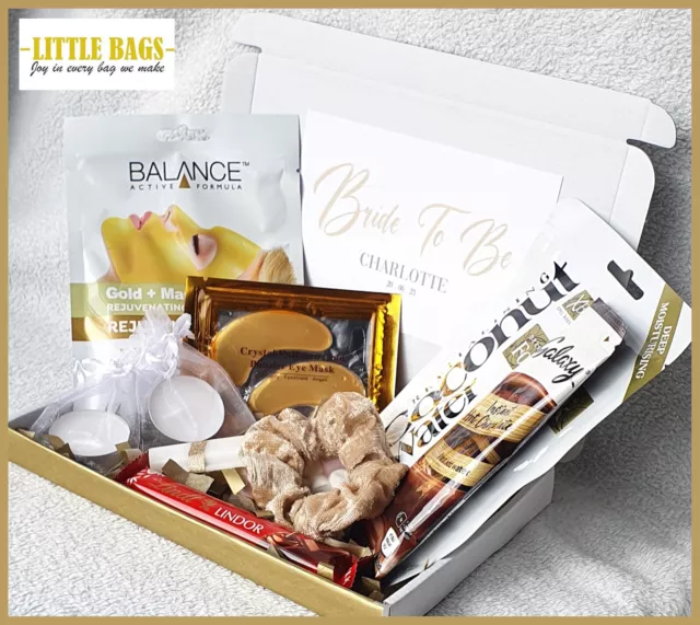 Bride To Be Gift Pamper Hamper Box Bride Care Package Personalised Pamper Box