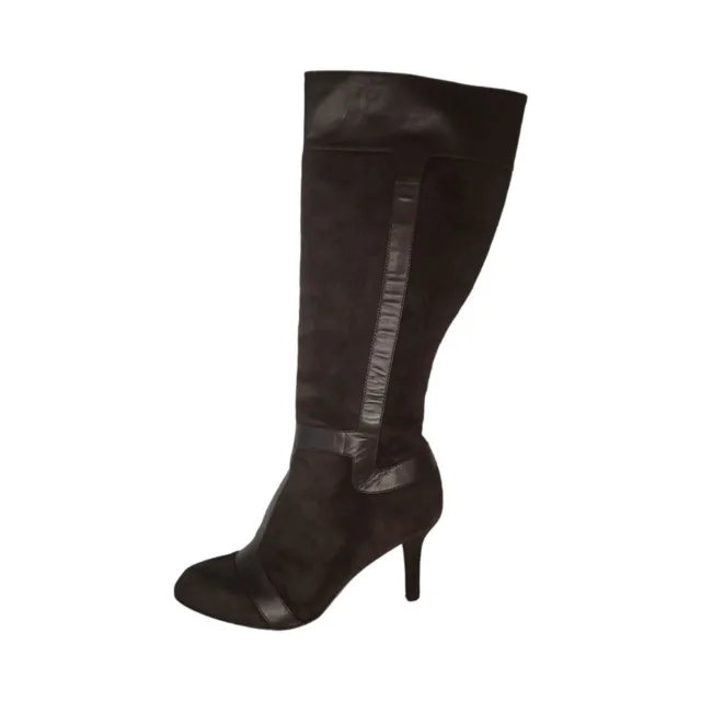 Taryn Rose By Taryn Heeled Boots Women Sz 8.5 Brown Leather Knee High Suede