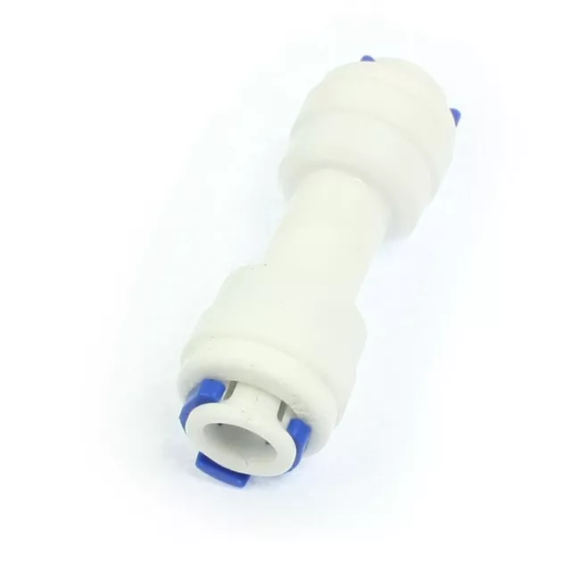 Blanco y azul agua plástico tuberías 6mm diá conector recto para grifo adaptador