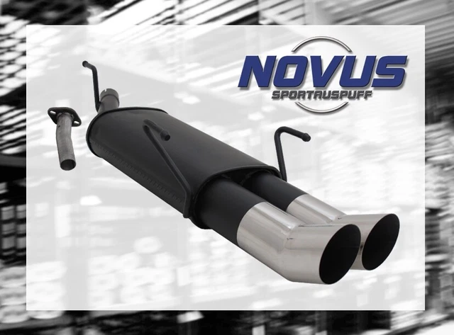 NOVUS Scarico Sportivo Gruppo N ESD 2x 90mm Look Corsa per Opel Astra G Caravan