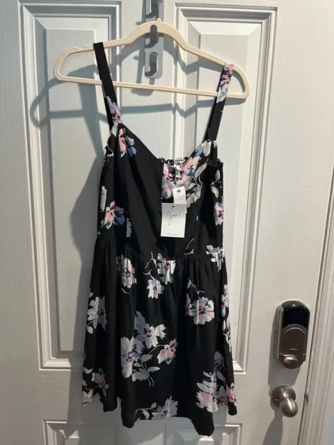 NWT Joie L’atelier Dress, 100% Silk, Size Medium, Floral Print, Black, Lined