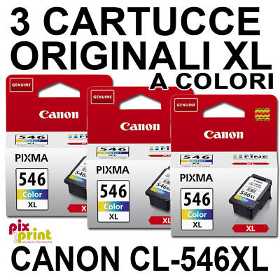 Canon CL-546 XL - Nr. 3 cartucce ORIGINALI XL a Colori - 8288B001