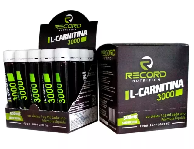 L-Carnitina 3000 1 CAJA DE 20 AMPOLLAS BEBIBLES  DE 25ML SABOR LIMON