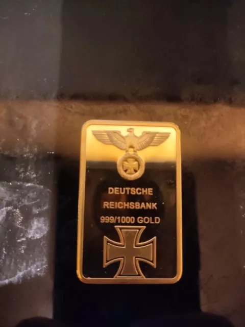 Nazi Gold bar - 28 gram - Deutsche Reichsbank